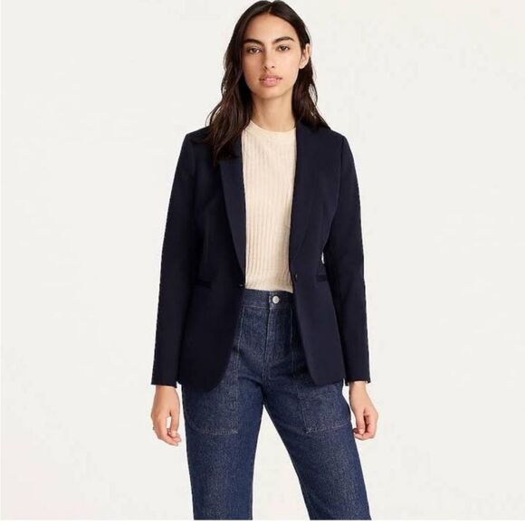J. Crew Navy Parke Blazer Wool Blend 8 - Picture 1 of 7